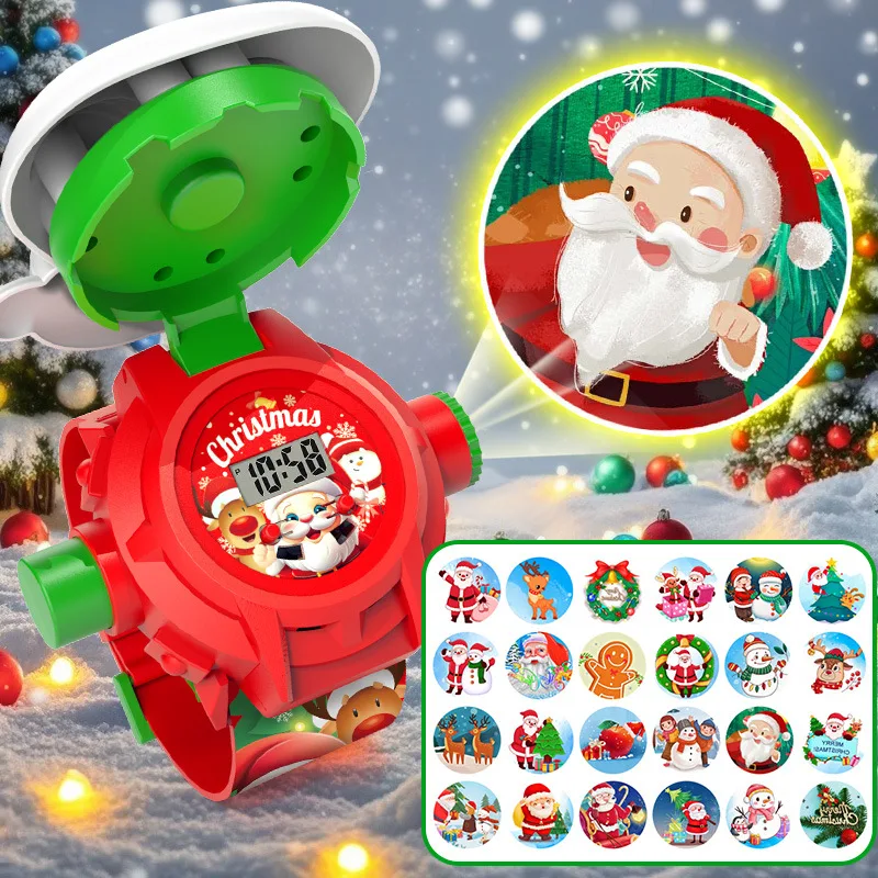 Kids Educational Watch - Relógio de projeção de natal crianças
