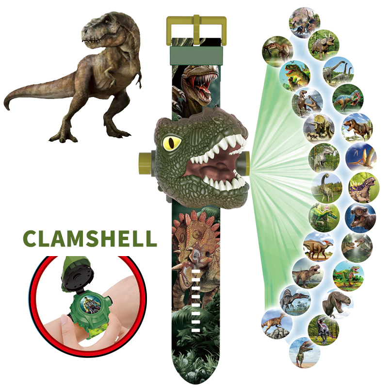 Kids Educational Watch - Dinossauro T-rex Relógios De Projeção Para