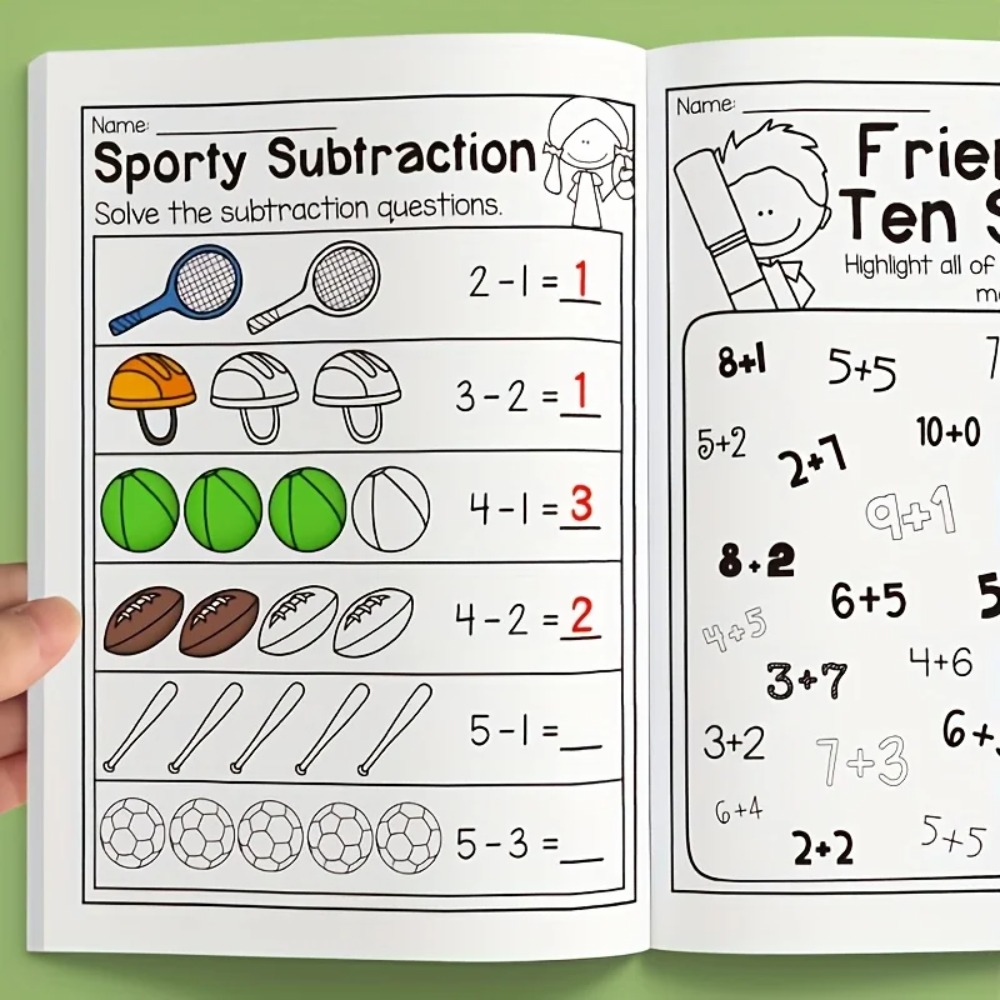Kids Education Worksheet - Livro de exercícios de matemática interativo,