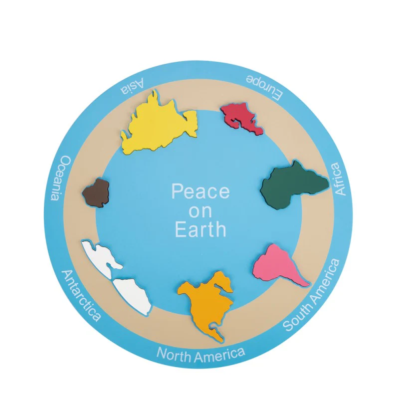 Kids Education World - ADENA Montessori 7 Continent Plate Educacional