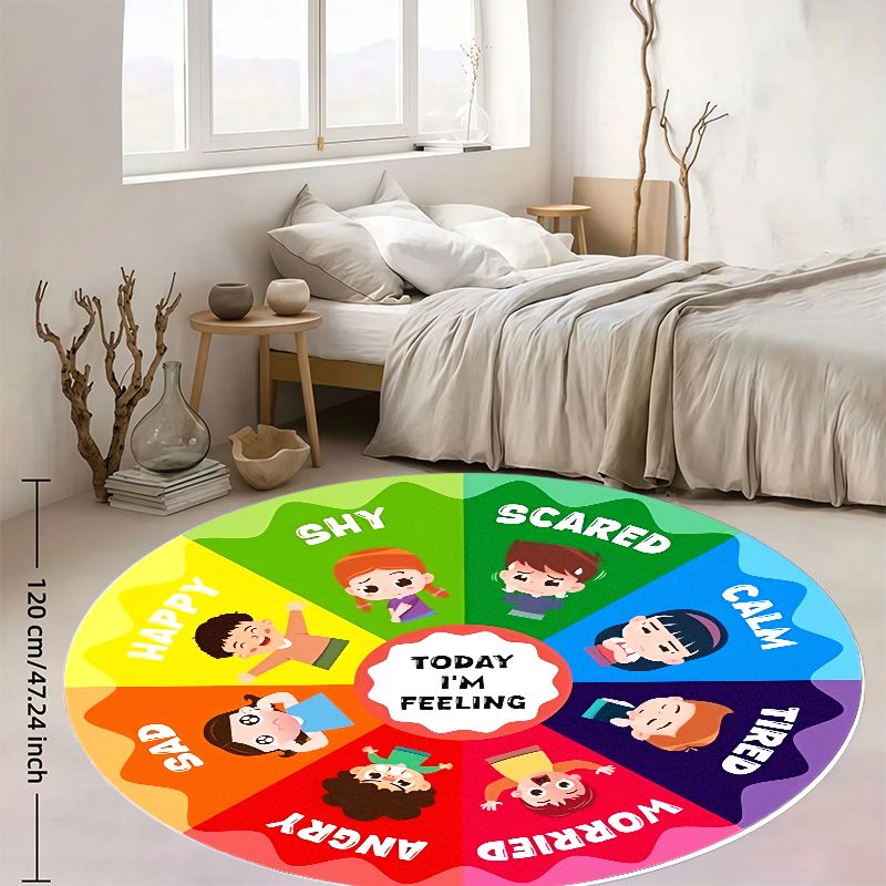 Tapete redondo de flanela com  - Kids Education Charts avaliação e preço