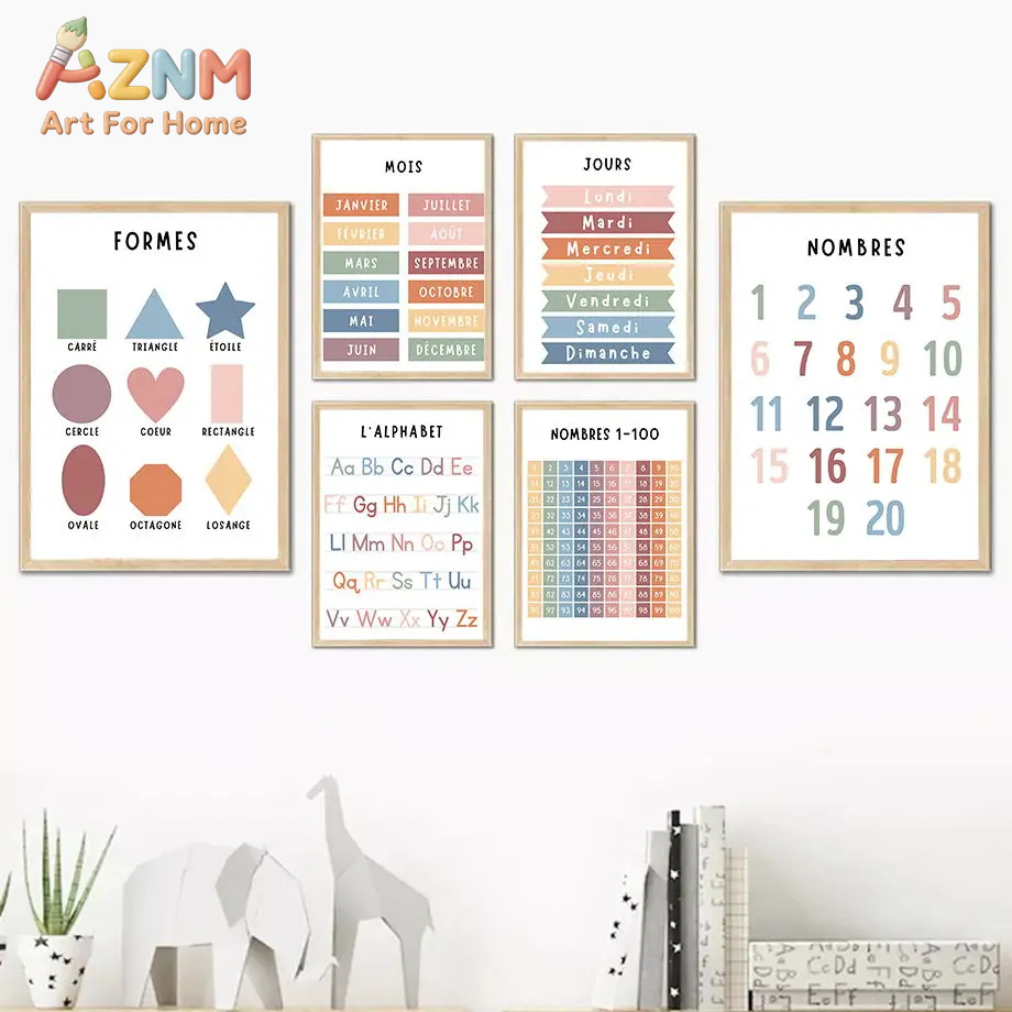 Pintura em Tela com Números, A - Kids Education Alphabet Numbers avaliação e preço