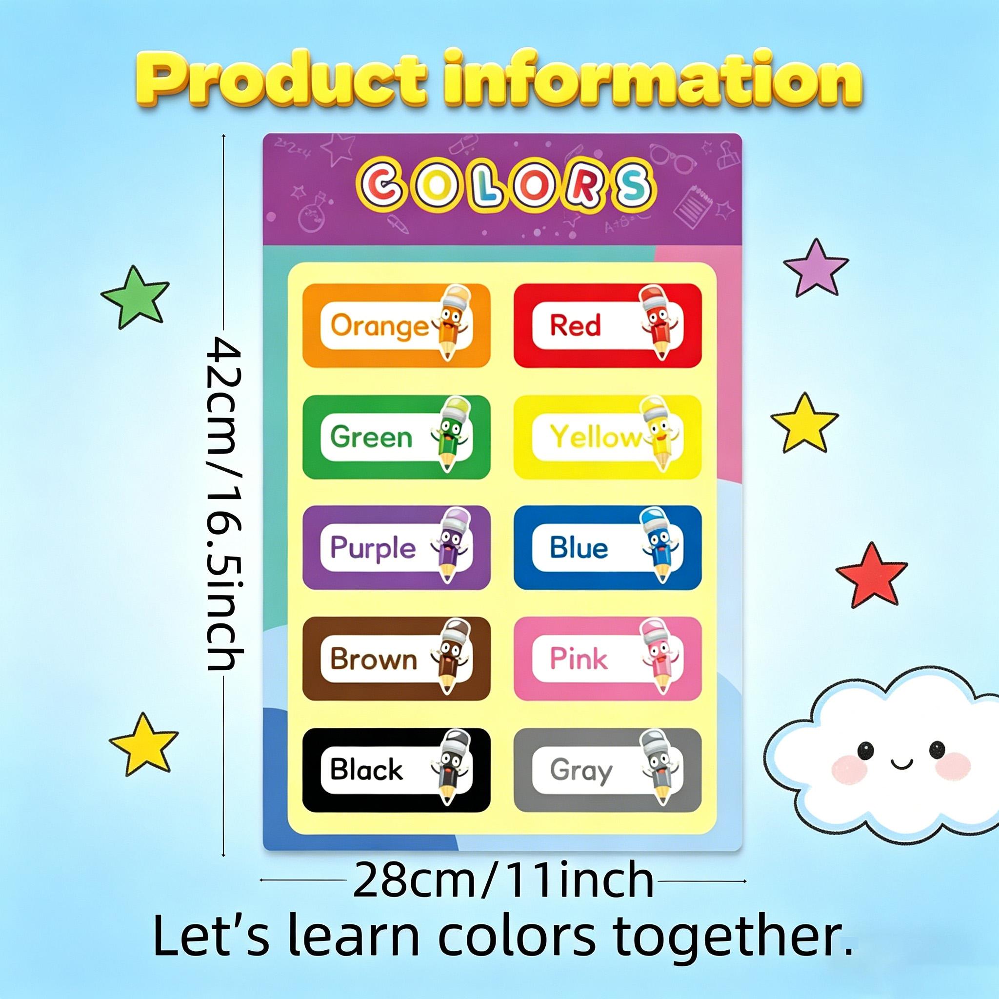 16 Pôsteres Educacionais para  - Kids Education Alphabet Numbers avaliação e preço
