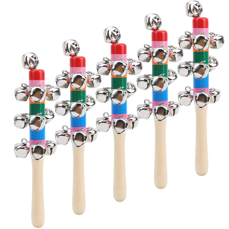 5 pçs de madeira jingle mão si - Kids Education Bell avaliação e preço