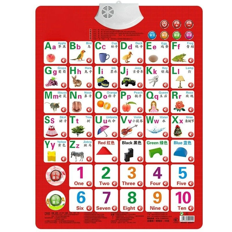 Aprenda números alfabeto cartã - Kids Education Alphabet Numbers avaliação e preço