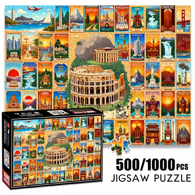 500/1000 pçs quebra-cabeça de  - Puzzle Map World avaliação e preço
