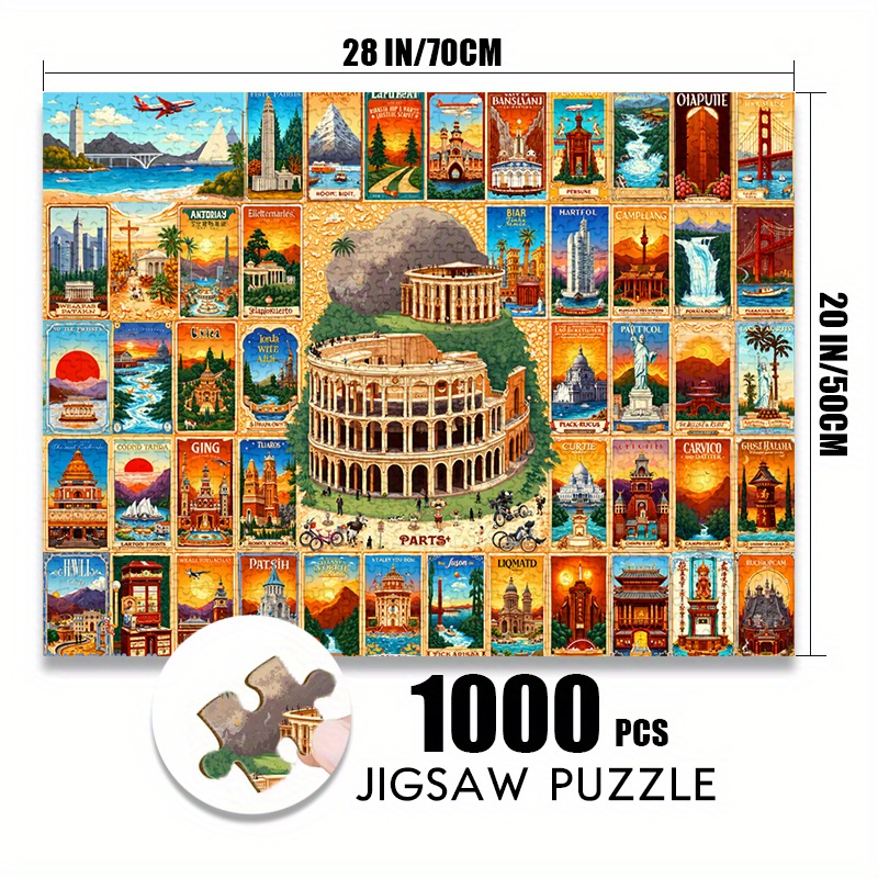500/1000 pçs quebra-cabeça de  - Puzzle Map World avaliação e preço