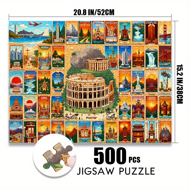 500/1000 pçs quebra-cabeça de  - Puzzle Map World avaliação e preço