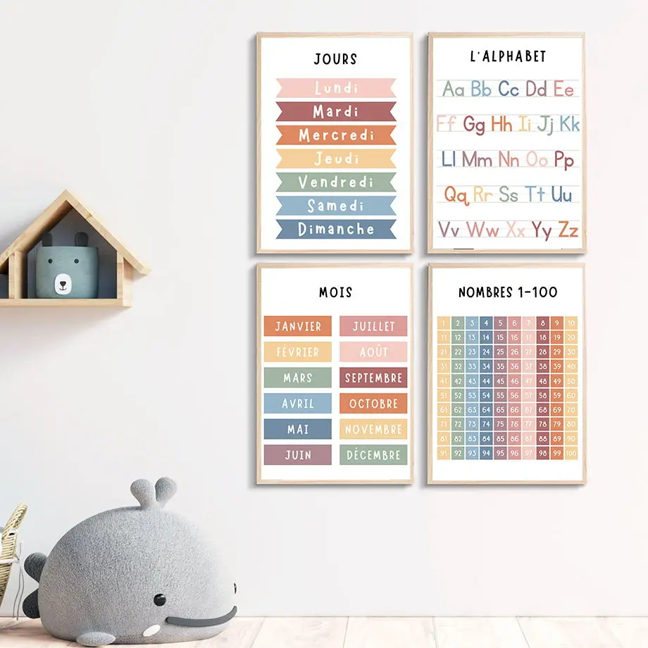Inglês e Francês Número Alfabe - Kids Education Alphabet Numbers avaliação e preço