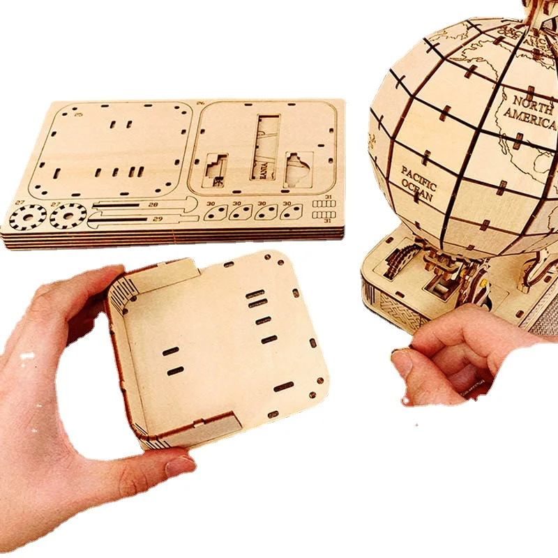 3d globo de madeira quebra-cab - Puzzle Map World avaliação e preço