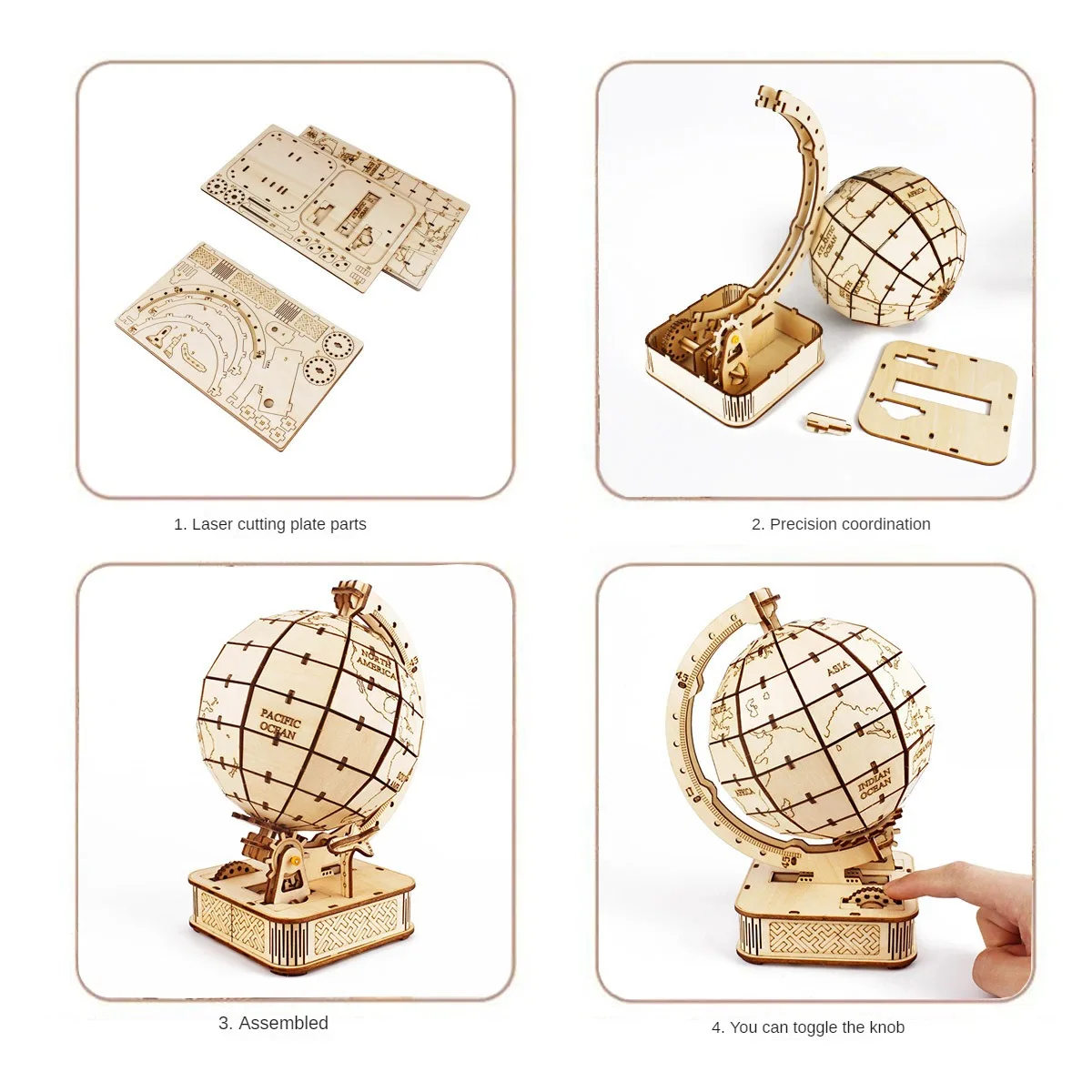 3d globo de madeira quebra-cab - Puzzle Map World avaliação e preço