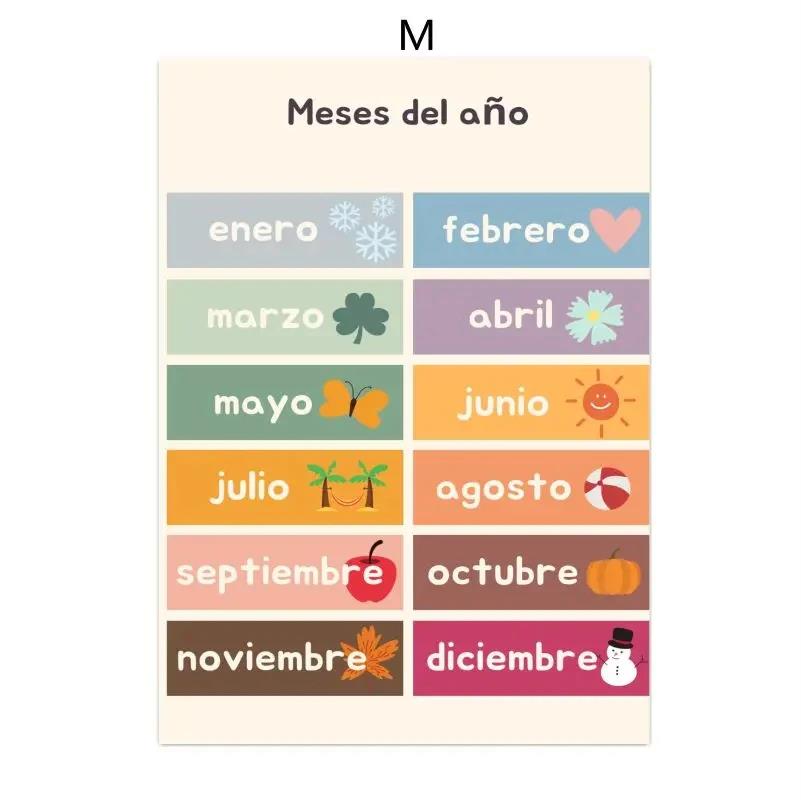 1 peça de arte de parede boho  - Kids Education Alphabet Numbers avaliação e preço