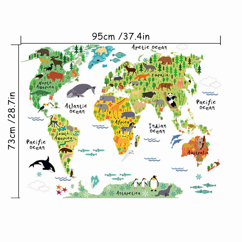 Adesivos de Parede de Vinil Ma - Puzzle Map World avaliação e preço
