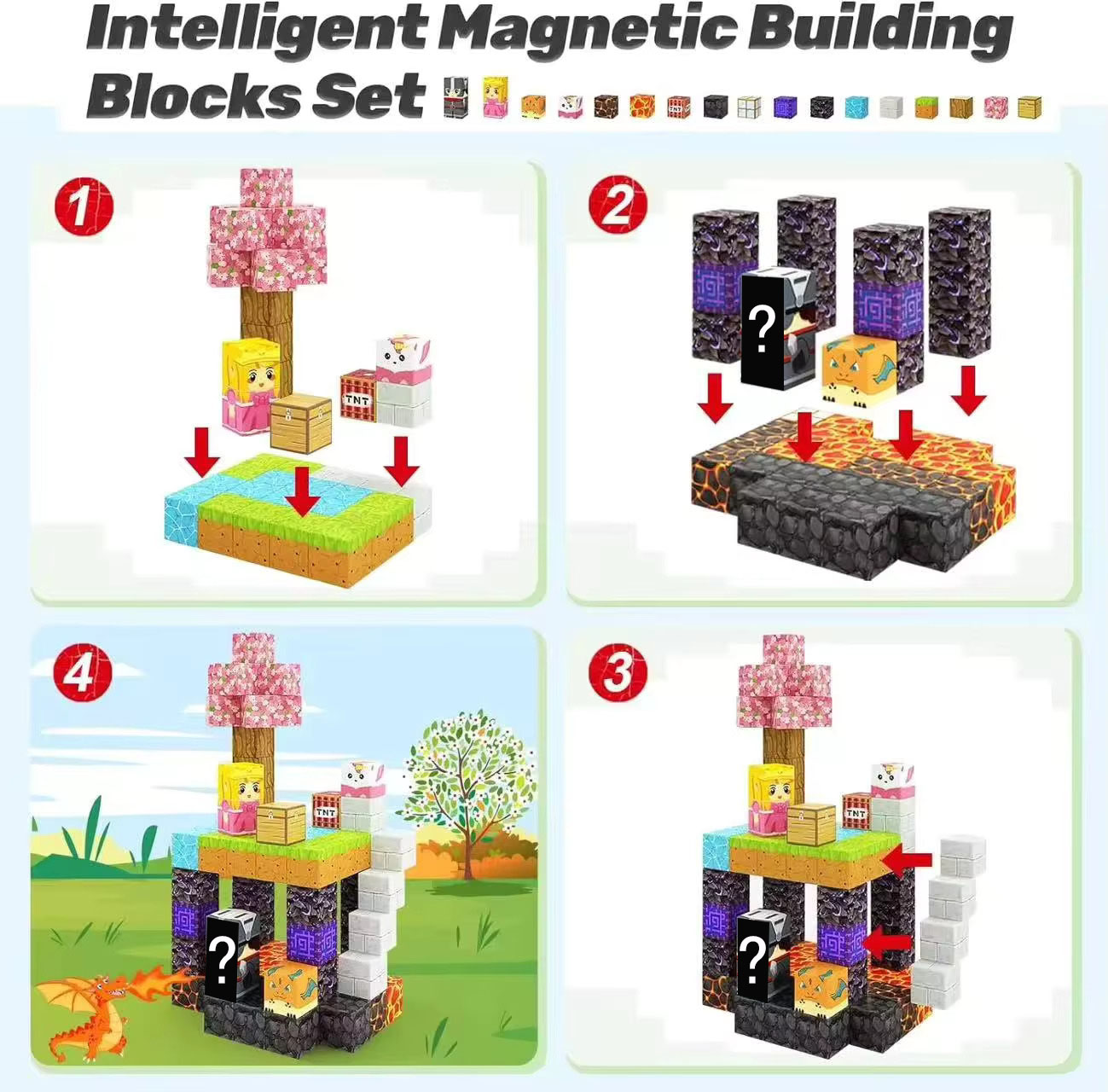 Blocos Magnéticos de Construçã - Kids Education World avaliação e preço