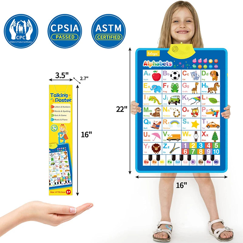 Gráfico eletrônico de parede d - Kids Education Charts avaliação e preço