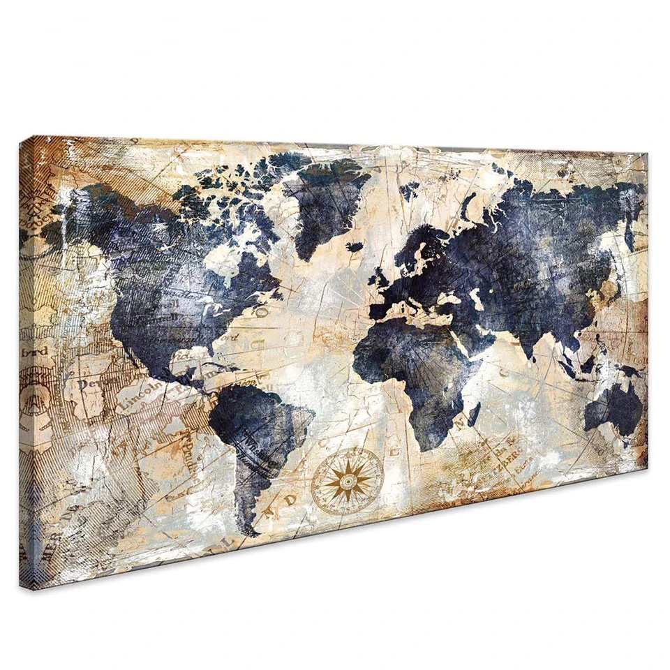 5d diy pintura diamante mapa d - Puzzle Map World avaliação e preço